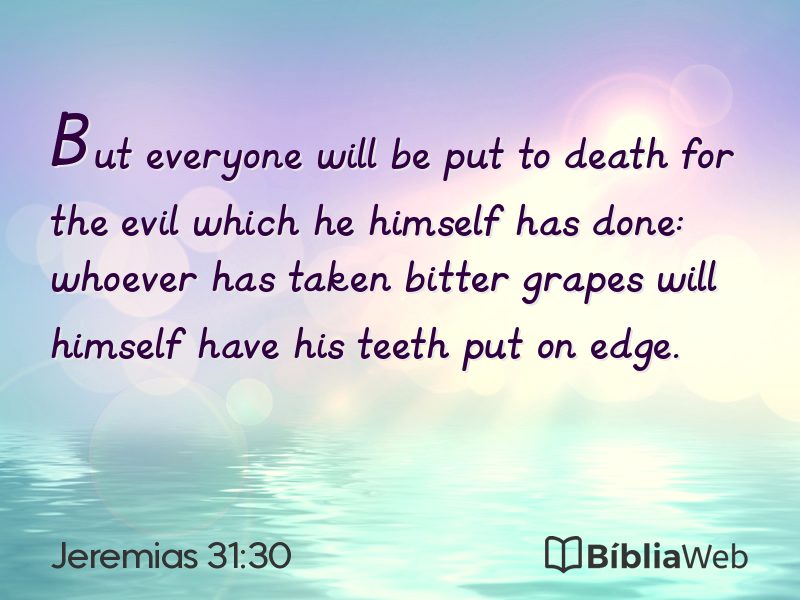 Jeremias 31:30 em imagem para compartilhar