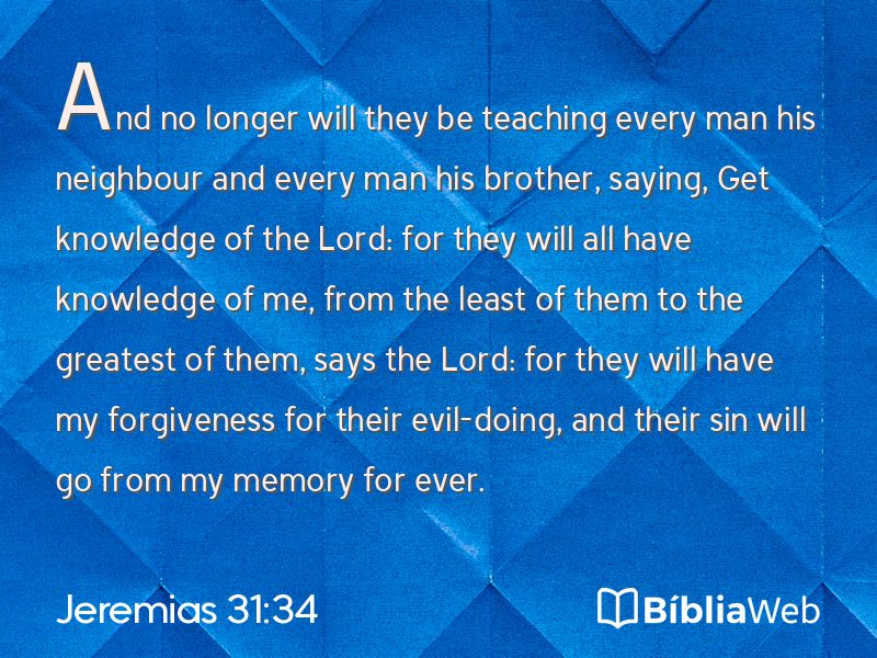 Jeremias 31:34 em imagem para compartilhar