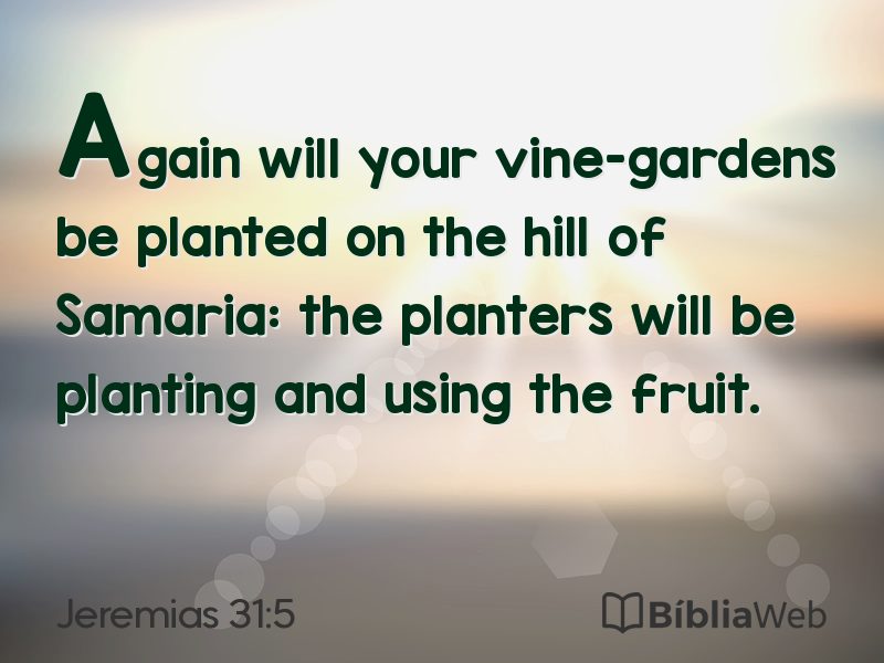 Jeremias 31:5 em imagem para compartilhar