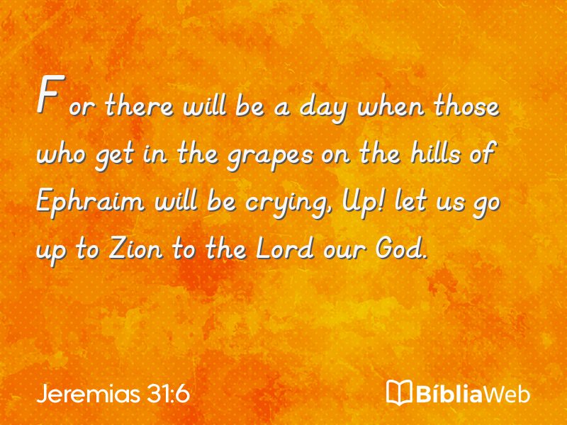Jeremias 31:6 em imagem para compartilhar