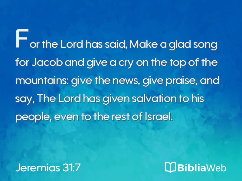 Jeremias 31:7 em imagem para compartilhar