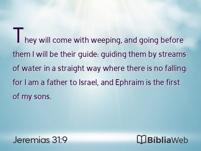 Jeremias 31:9 em imagem para compartilhar