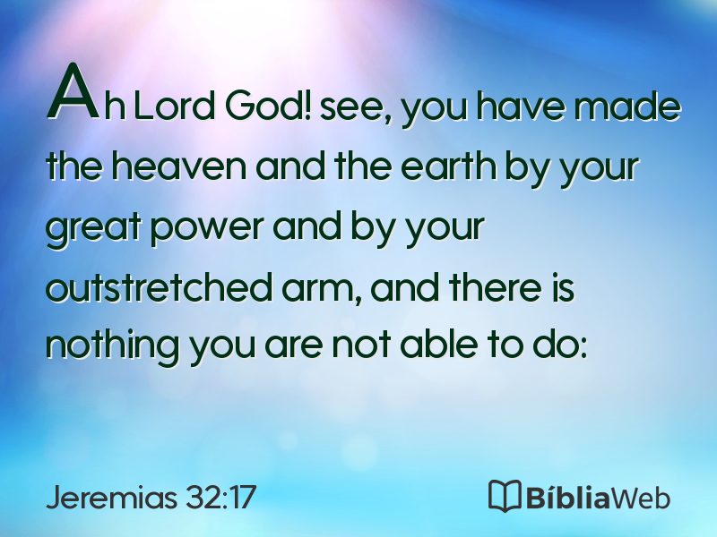 Jeremias 32:17 em imagem para compartilhar