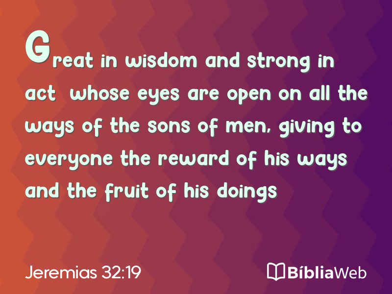 Jeremias 32:19 em imagem para compartilhar