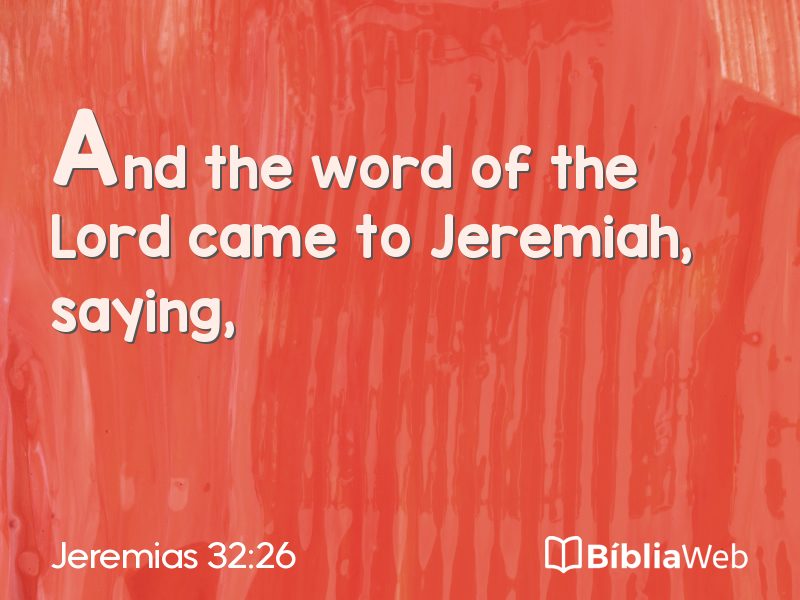 Jeremias 32:26 em imagem para compartilhar