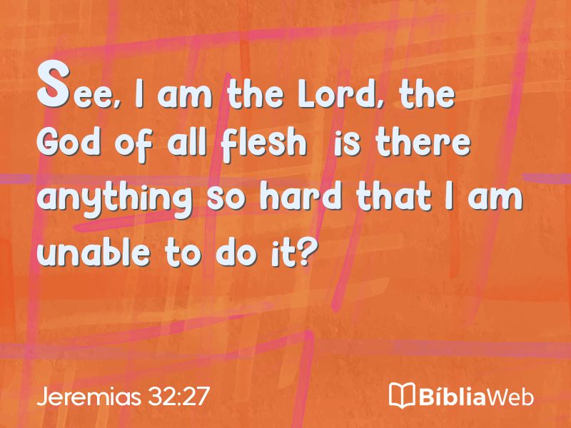 Jeremias 32:27 em imagem para compartilhar