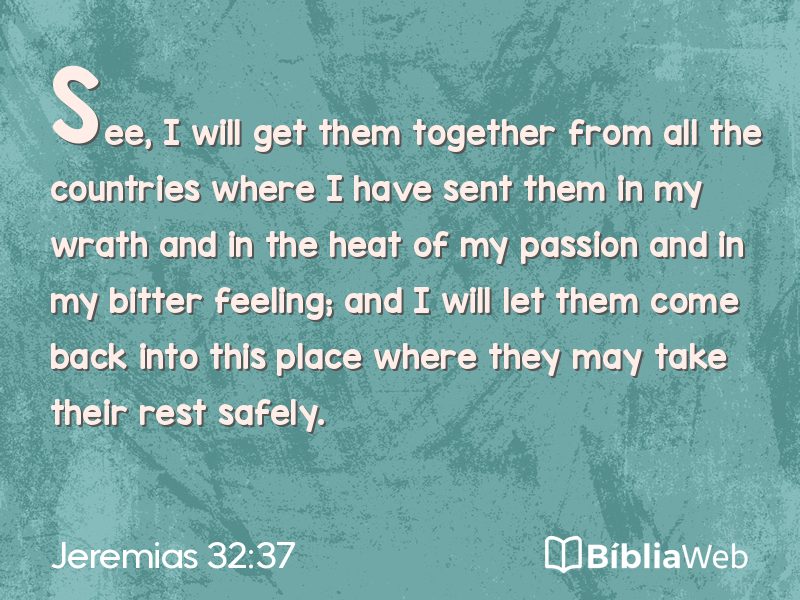 Jeremias 32:37 em imagem para compartilhar