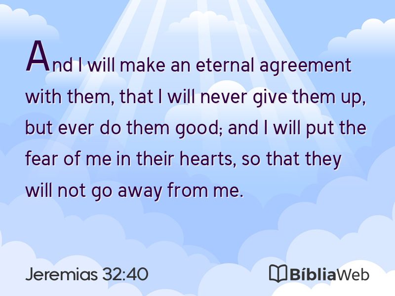 Jeremias 32:40 em imagem para compartilhar