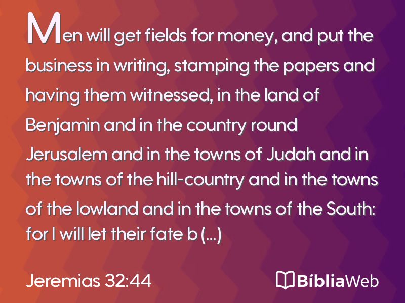 Jeremias 32:44 em imagem para compartilhar