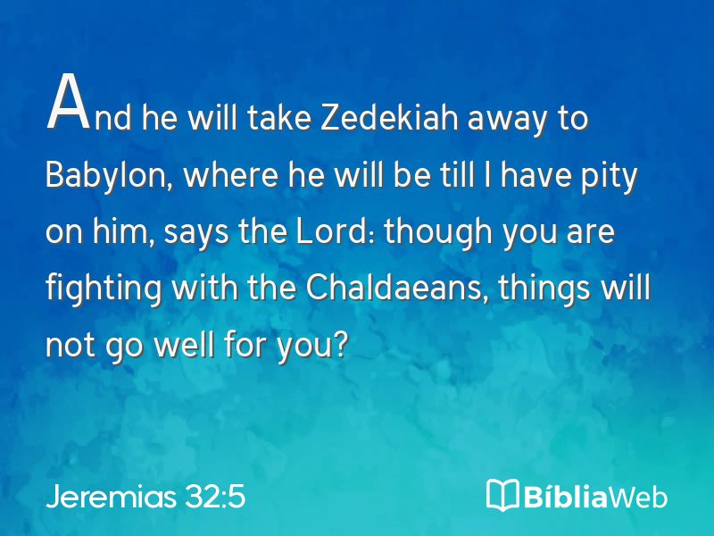 Jeremias 32:5 em imagem para compartilhar