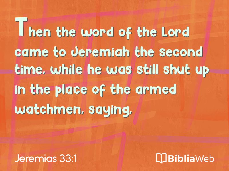 Jeremias 33:1 em imagem para compartilhar