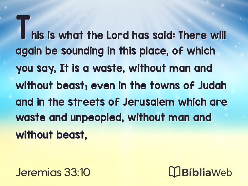 Jeremias 33:10 em imagem para compartilhar