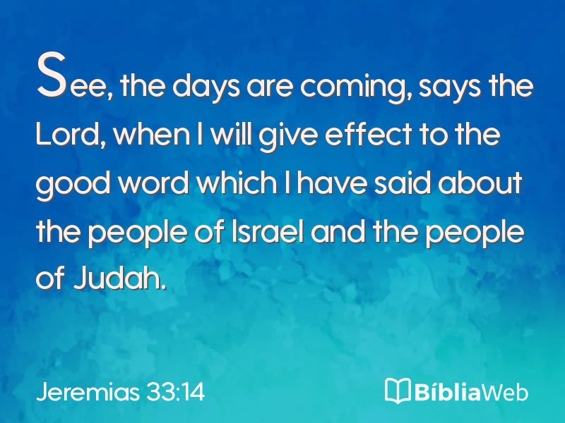 Jeremias 33:14 em imagem para compartilhar