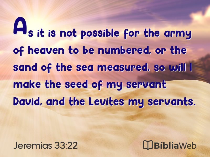 Jeremias 33:22 em imagem para compartilhar