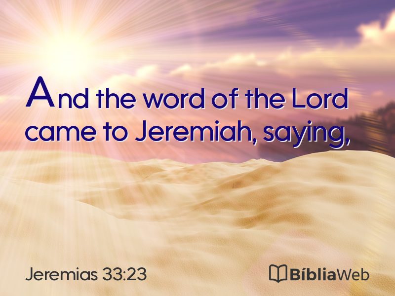 Jeremias 33:23 em imagem para compartilhar