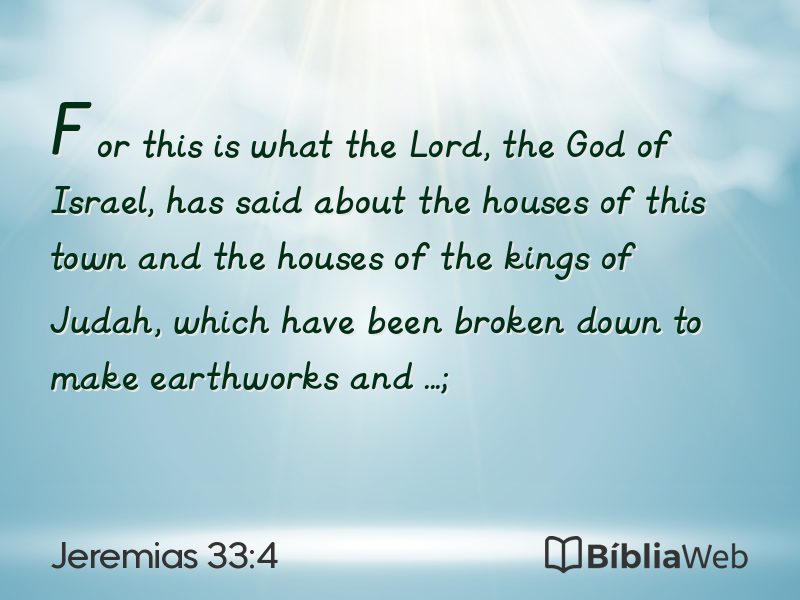 Jeremias 33:4 em imagem para compartilhar