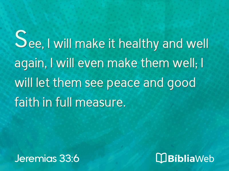 Jeremias 33:6 em imagem para compartilhar