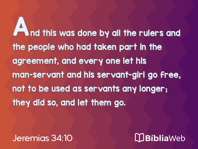 Jeremias 34:10 em imagem para compartilhar