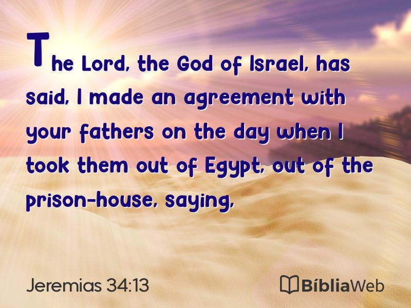 Jeremias 34:13 em imagem para compartilhar