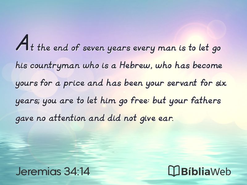 Jeremias 34:14 em imagem para compartilhar