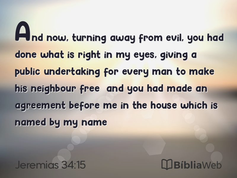Jeremias 34:15 em imagem para compartilhar