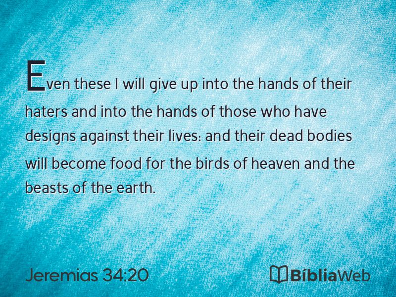 Jeremias 34:20 em imagem para compartilhar