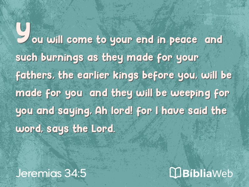 Jeremias 34:5 em imagem para compartilhar