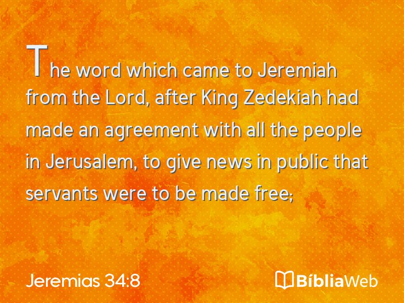 Jeremias 34:8 em imagem para compartilhar