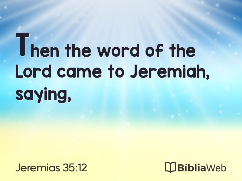 Jeremias 35:12 em imagem para compartilhar