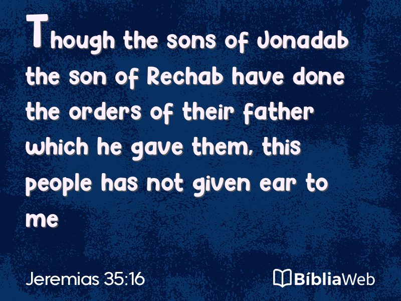 Jeremias 35:16 em imagem para compartilhar