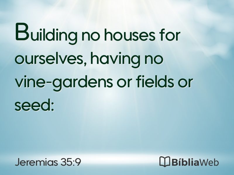Jeremias 35:9 em imagem para compartilhar