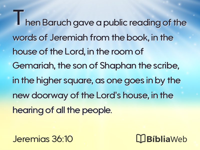 Jeremias 36:10 em imagem para compartilhar