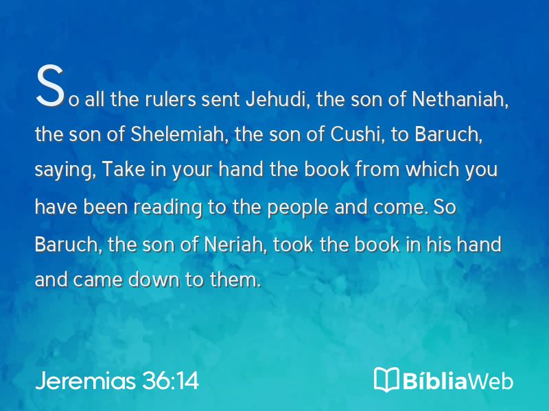 Jeremias 36:14 em imagem para compartilhar