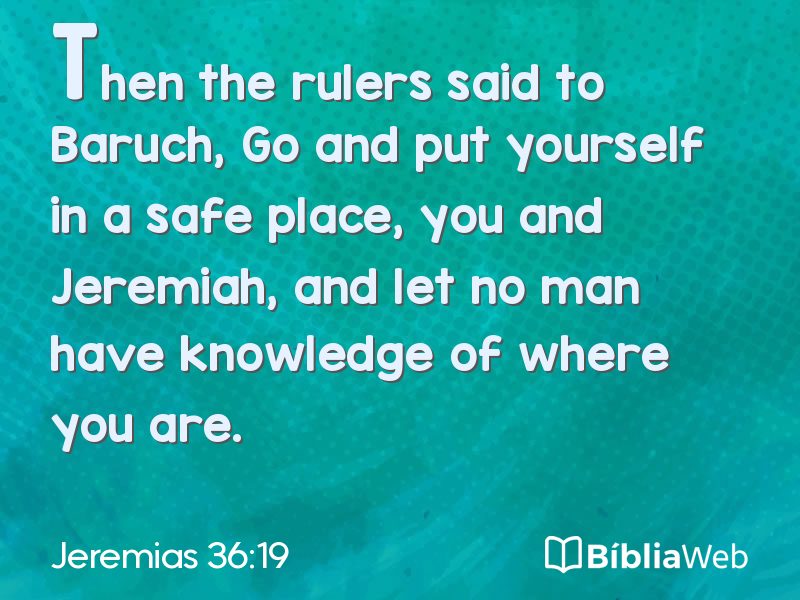 Jeremias 36:19 em imagem para compartilhar
