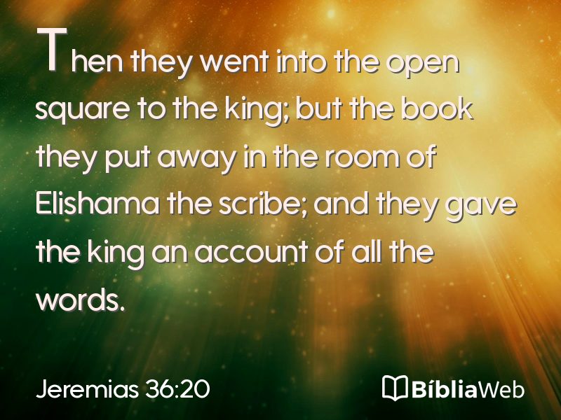 Jeremias 36:20 em imagem para compartilhar