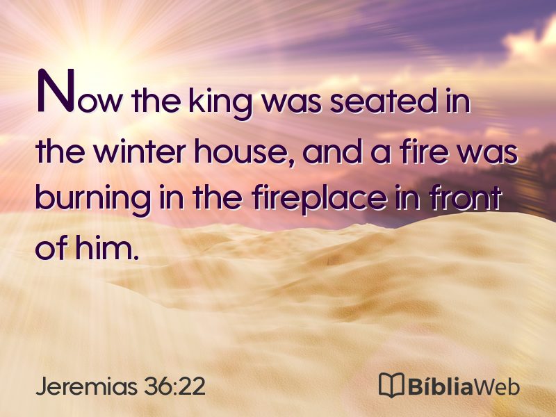Jeremias 36:22 em imagem para compartilhar