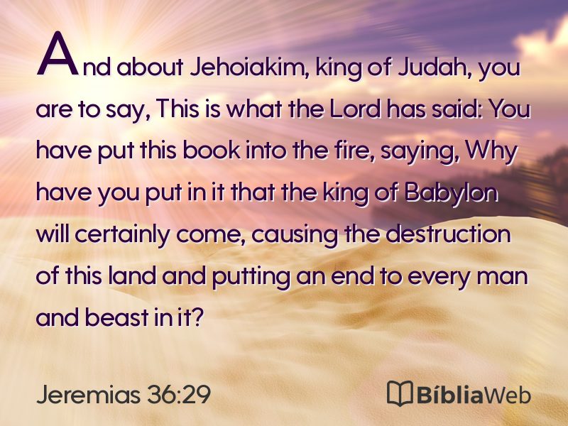 Jeremias 36:29 em imagem para compartilhar