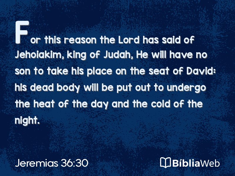 Jeremias 36:30 em imagem para compartilhar