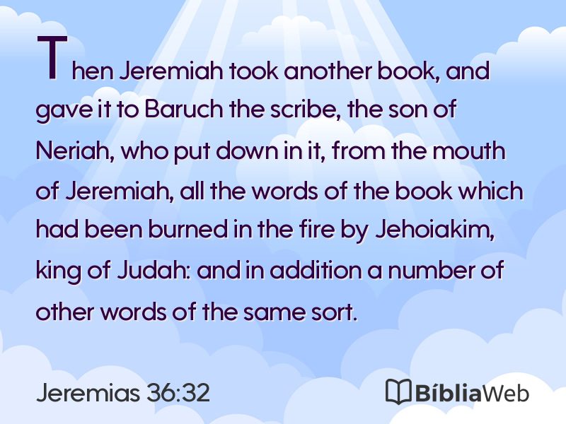 Jeremias 36:32 em imagem para compartilhar