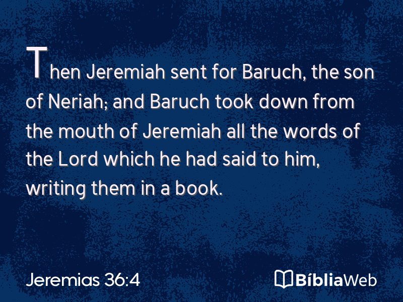 Jeremias 36:4 em imagem para compartilhar