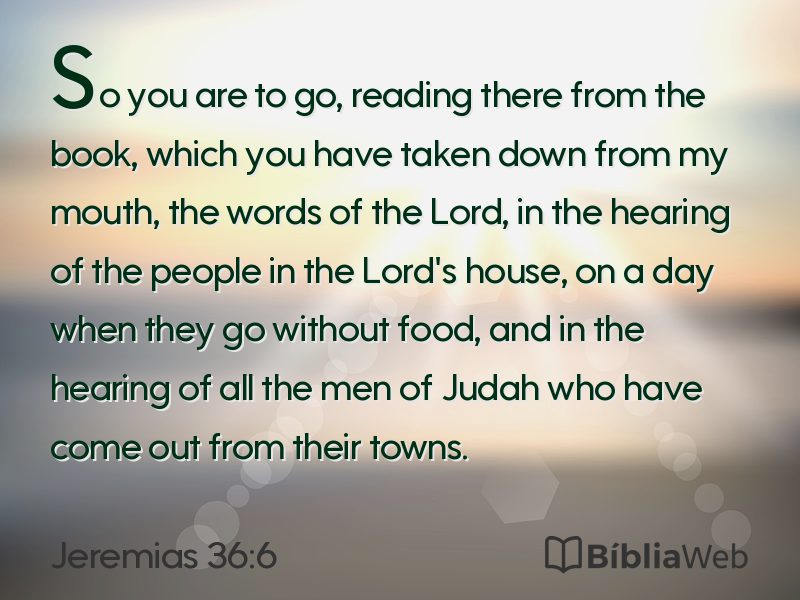 Jeremias 36:6 em imagem para compartilhar