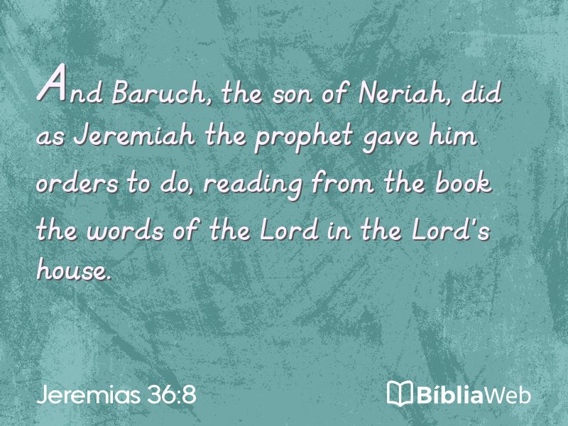 Jeremias 36:8 em imagem para compartilhar