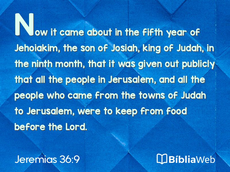 Jeremias 36:9 em imagem para compartilhar