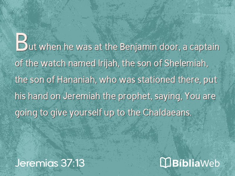 Jeremias 37:13 em imagem para compartilhar