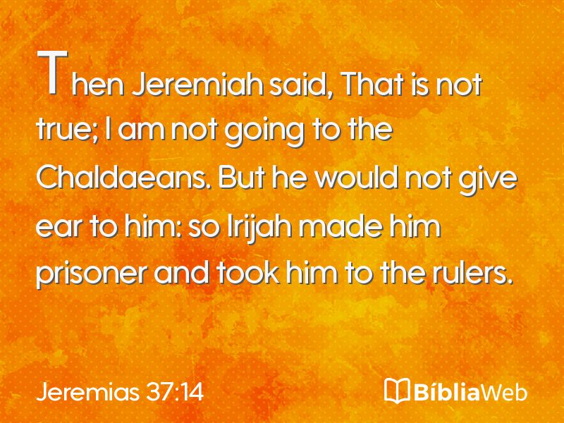 Jeremias 37:14 em imagem para compartilhar