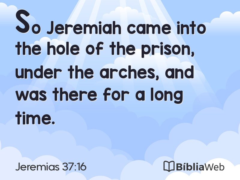 Jeremias 37:16 em imagem para compartilhar