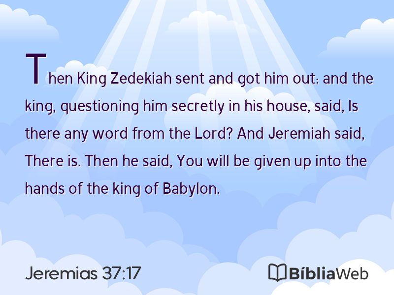 Jeremias 37:17 em imagem para compartilhar