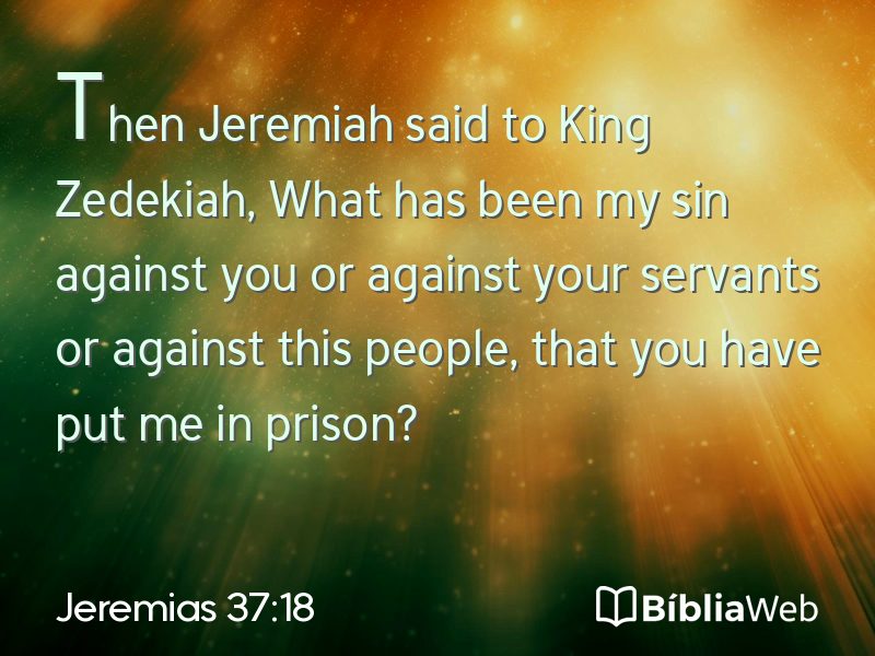 Jeremias 37:18 em imagem para compartilhar