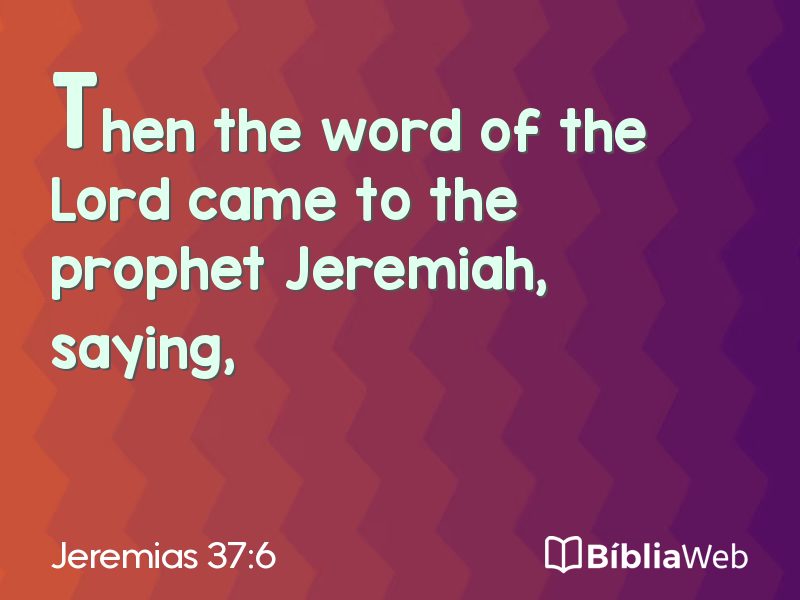 Jeremias 37:6 em imagem para compartilhar