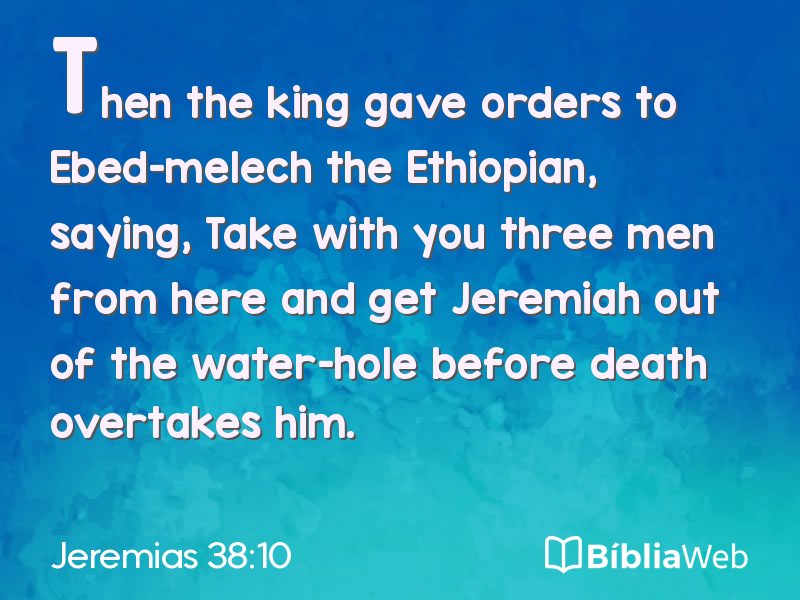Jeremias 38:10 em imagem para compartilhar